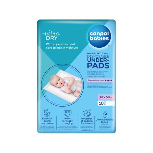 CANPOL Set 10 protectii de unica folosinta pentru saltea Babies 90 x 60 cm
