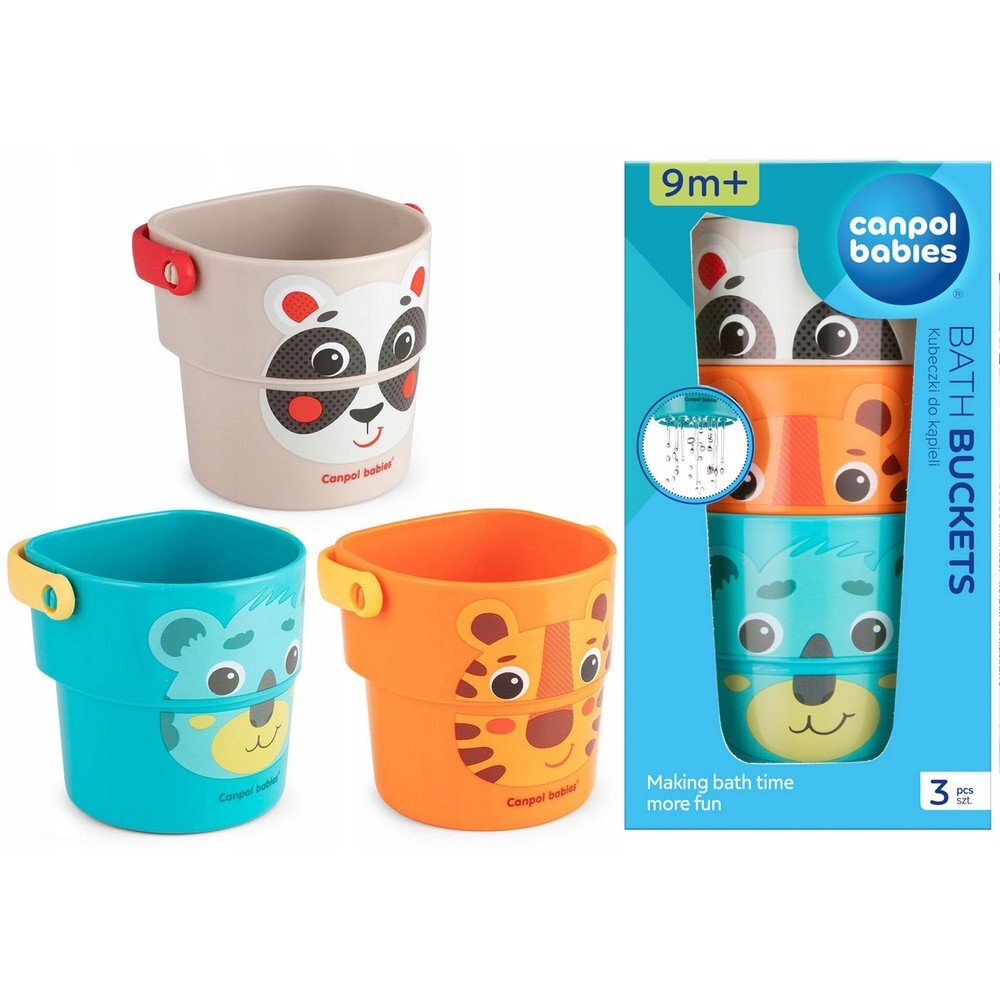 CANPOL Set 3 galetuse pentru baie diametru 7.5 cm si inaltime 7 cm