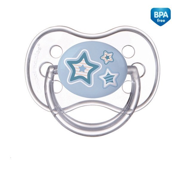 CANPOL Suzeta simetrica din silicon 6-18 luni newborn baby with cap 22581