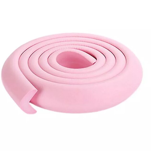 Car Boy Co Ltd Banda de protectie mobilier Car Boy Safety din spuma roz pastel 37x900x31x9 mm