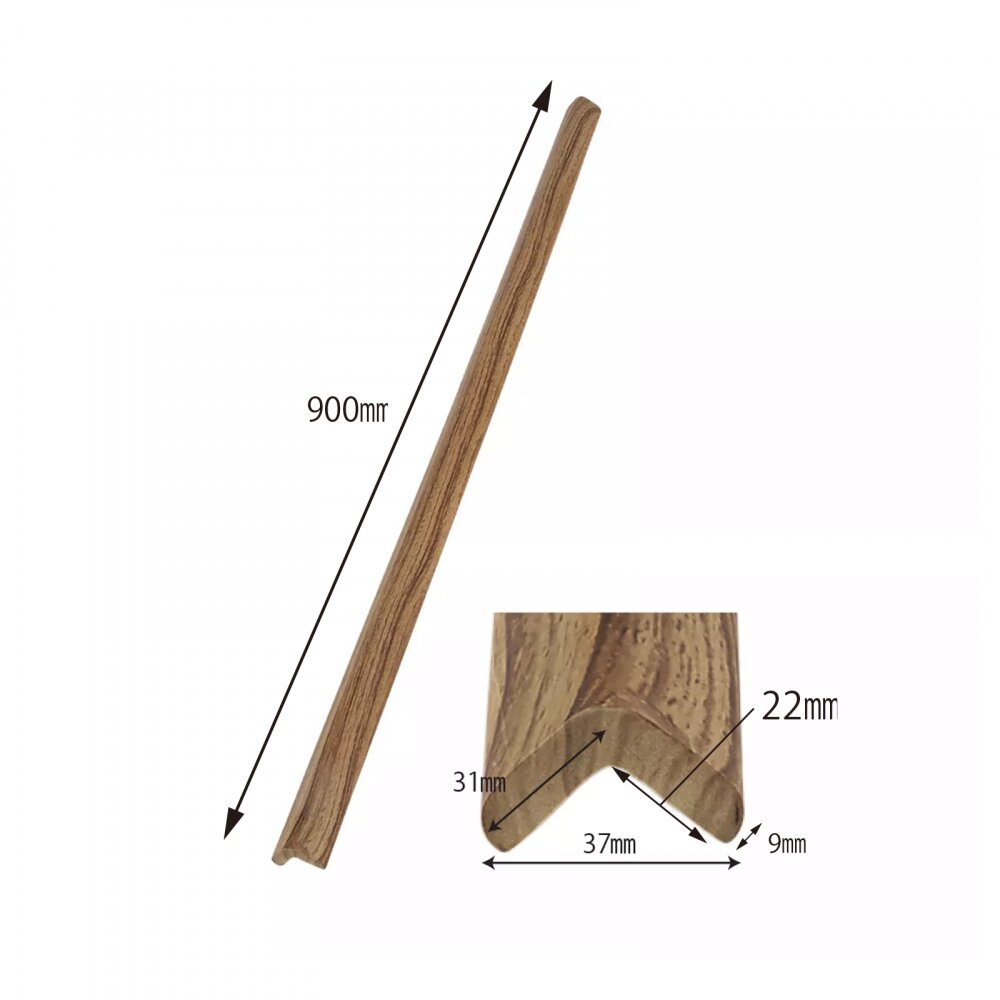 Car Boy Co Ltd Banda protectie mobilier pentru copii Car Boy Safety Lemn inchis 90 cm din spuma 37x900x31x9 cm