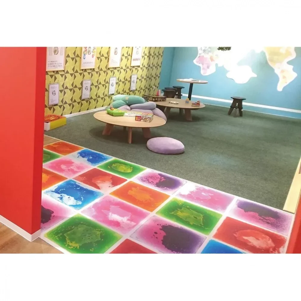 Car Boy Co Ltd Covoras tip puzzle pentru copii Car Boy Safety Liquid Floor rosu 50x50 cm