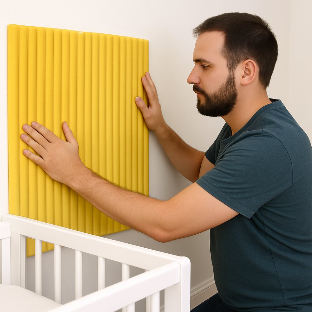Car Boy Co Ltd Panou decorativ pentru perete Car Boy Safety galben din spuma 600x900x9 mm
