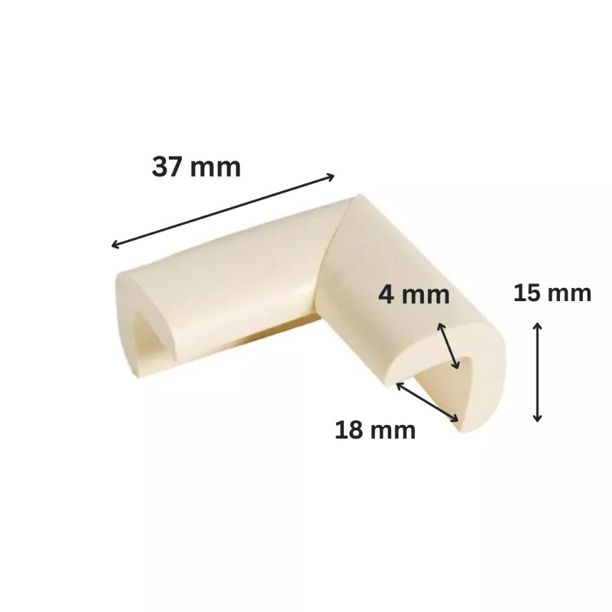 Car Boy Co Ltd Protectie colturi Car Boy Safety 18x37x15x4mm Crem