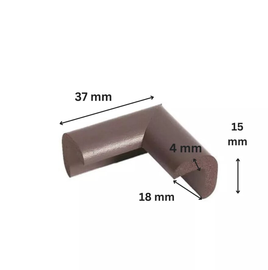 Car Boy Co Ltd Protectie colturi Car Boy Safety 18x37x15x4mm Maro