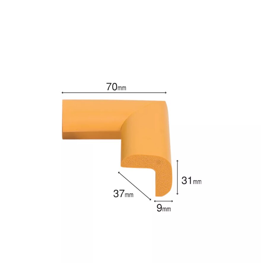 Car Boy Co Ltd Protectie colturi Car Boy Safety 37x70x31x9mm Galben