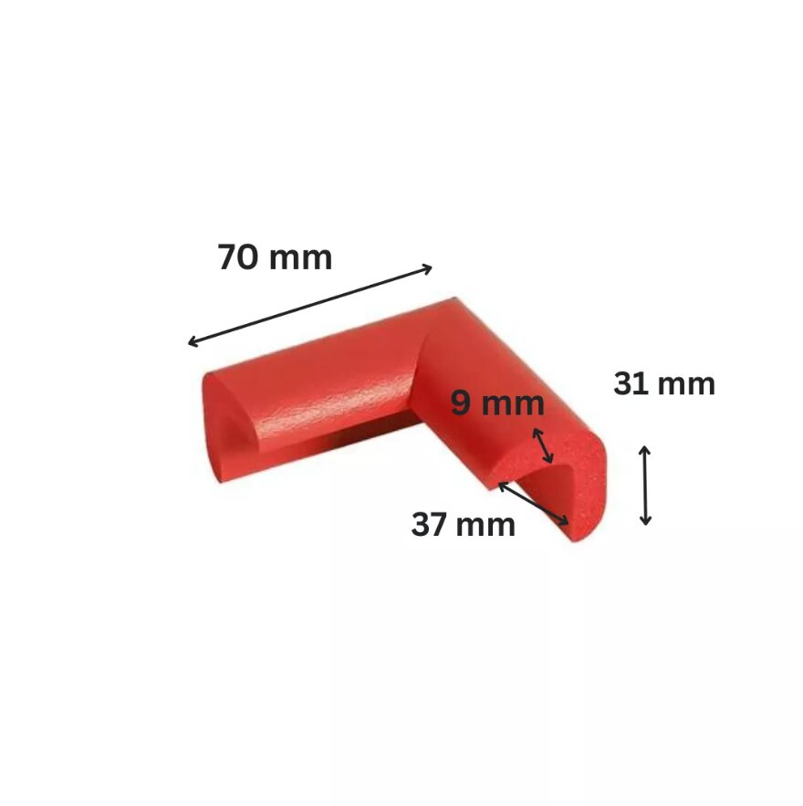 Car Boy Co Ltd Protectie colturi Car Boy Safety 37x70x31x9mm Rosu