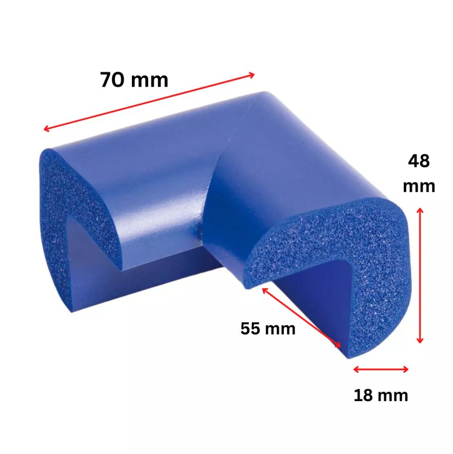 Car Boy Co Ltd Protectie colturi Car Boy Safety 55x70x48x18mm Albastru