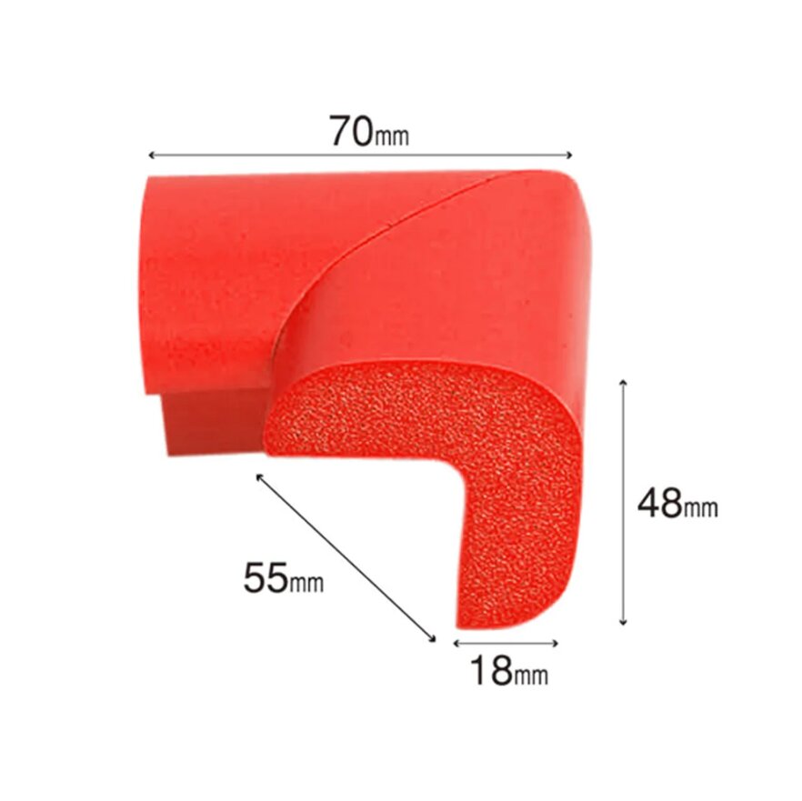 Car Boy Co Ltd Protectie colturi Car Boy Safety 55x70x48x18mm Rosu