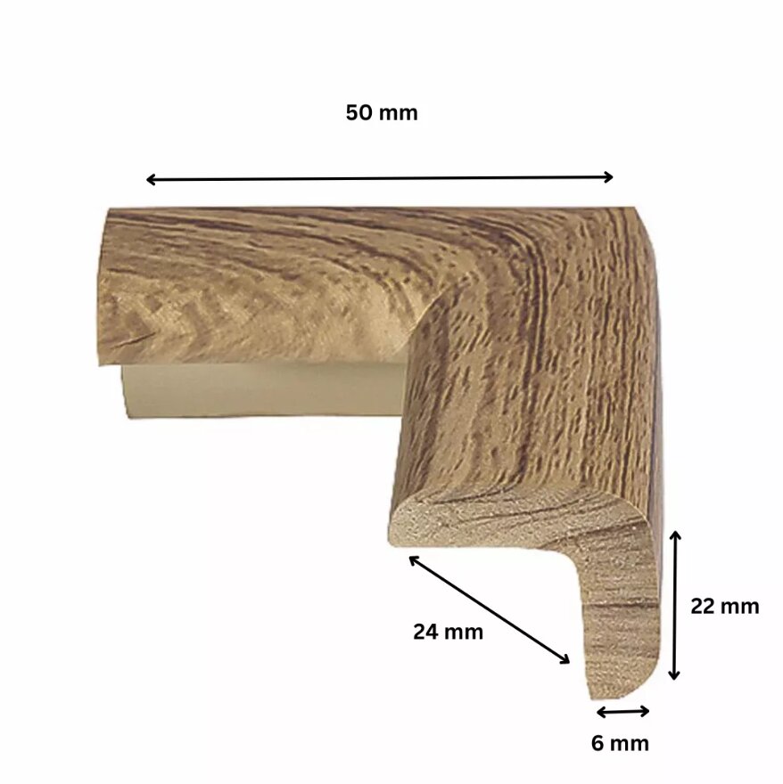 Car Boy Co Ltd Protectie colturi Car Boy Safety din spuma culoarea lemnului inchis 24x50x22x6 mm