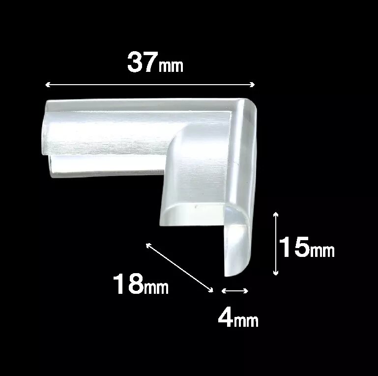 Car Boy Co Ltd Protectie colturi mobilier Car Boy Safety transparenta 18x37x15x4 mm