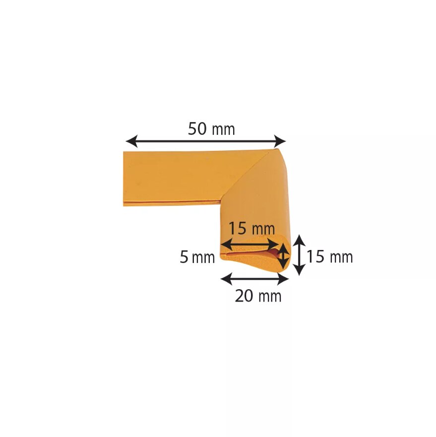 Car Boy Co Ltd Protectie muchii Car Boy Safety din spuma maro 15x50x20x5 mm