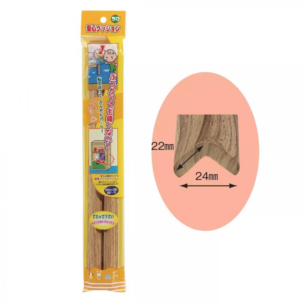 Car Boy Co Ltd Set 2 benzi protectie colturi din spuma 1.6x40 cm culoarea lemnului inchis