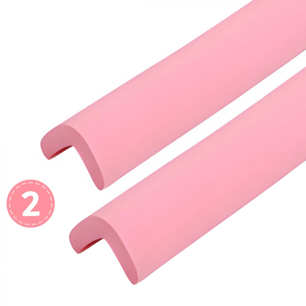 Car Boy Co Ltd Set 2 benzi protectie muchii si margini Car Boy Safety din spuma roz pastel 24x900x22x6 mm