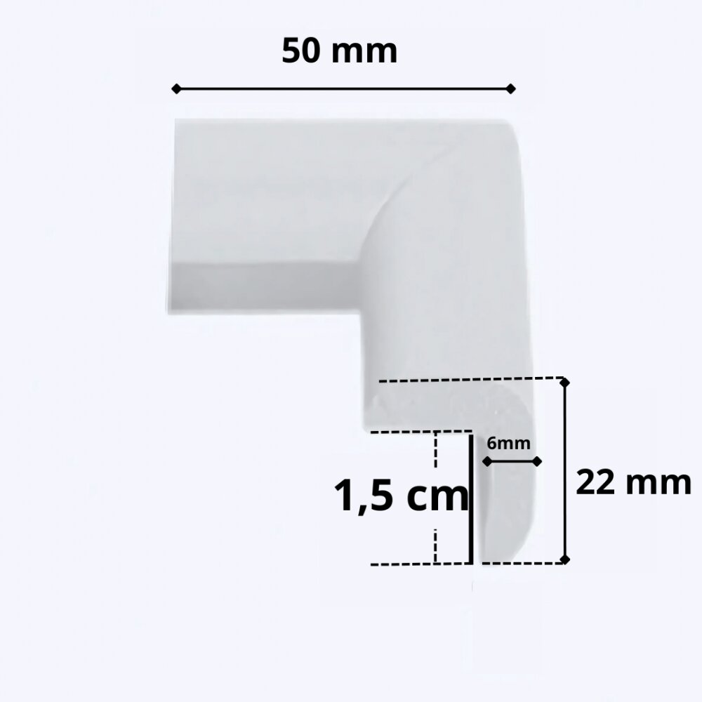 Car Boy Co Ltd Set 4 protectii colturi Carboysafety din spuma lemn alb 24x50x22x6 mm