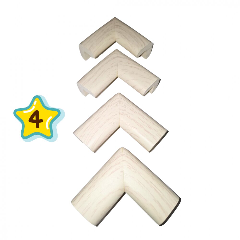 Car Boy Co Ltd Set 4 protectii colturi Carboysafety din spuma lemn alb 24x50x22x6 mm