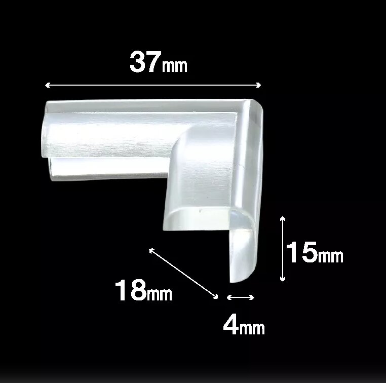 Car Boy Co Ltd Set 4 protectii transparente pentru colturi 18x400x11x15x4