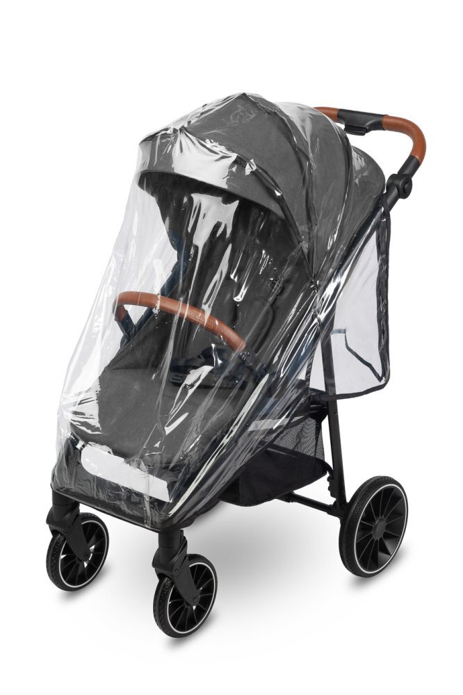CARETERO Carucior pentru copii Elma Dark Grey 0-4 anispatar reglabil roti EVA copertina extensibila maner parental reglabil husa de ploaie si saculet iarna incluse