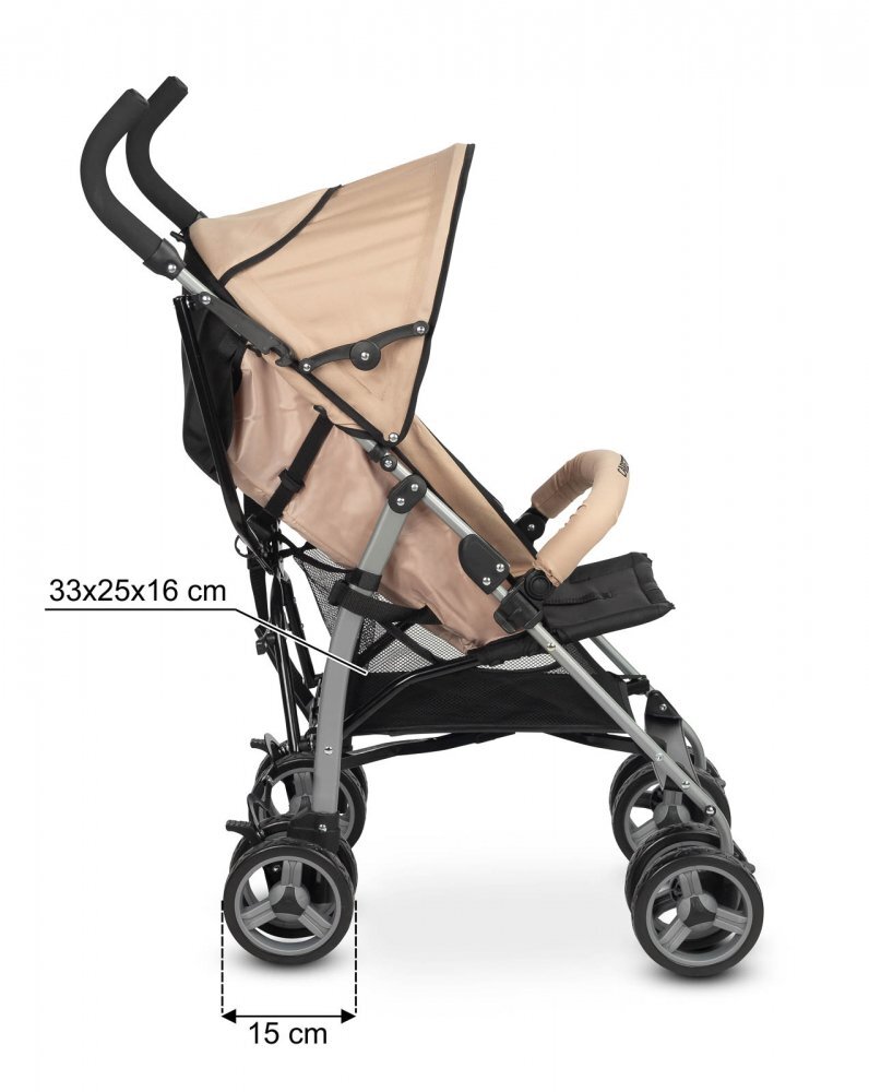 CARETERO Carucior sport Alfa Grey cu roti pivotantespatar reglabilbara detasabilapernuta pentru cap integratapliere tip umbrela si maner transport