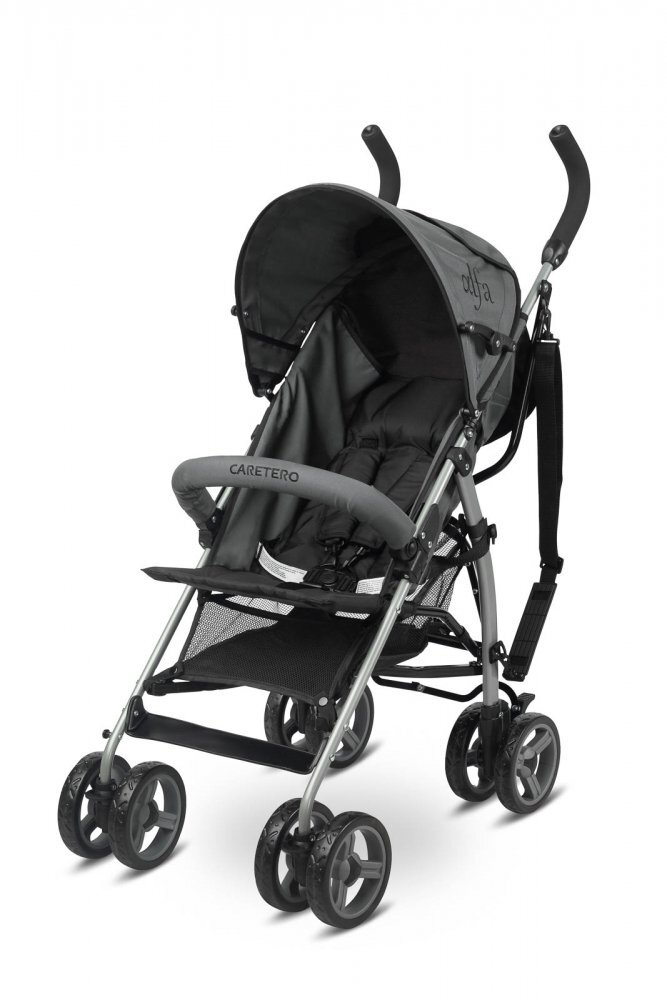 CARETERO Carucior sport Alfa Grey cu roti pivotantespatar reglabilbara detasabilapernuta pentru cap integratapliere tip umbrela si maner transport