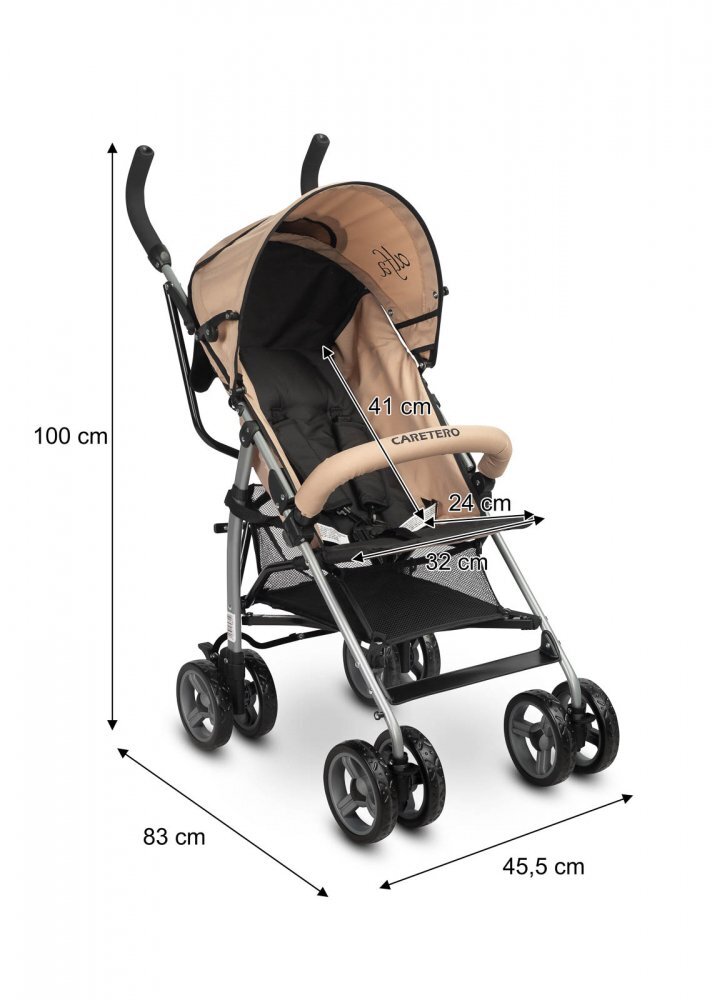 CARETERO Carucior sport Alfa Navy cu roti pivotantespatar reglabilbara detasabilapernuta pentru cap integratapliere tip umbrela si maner transport