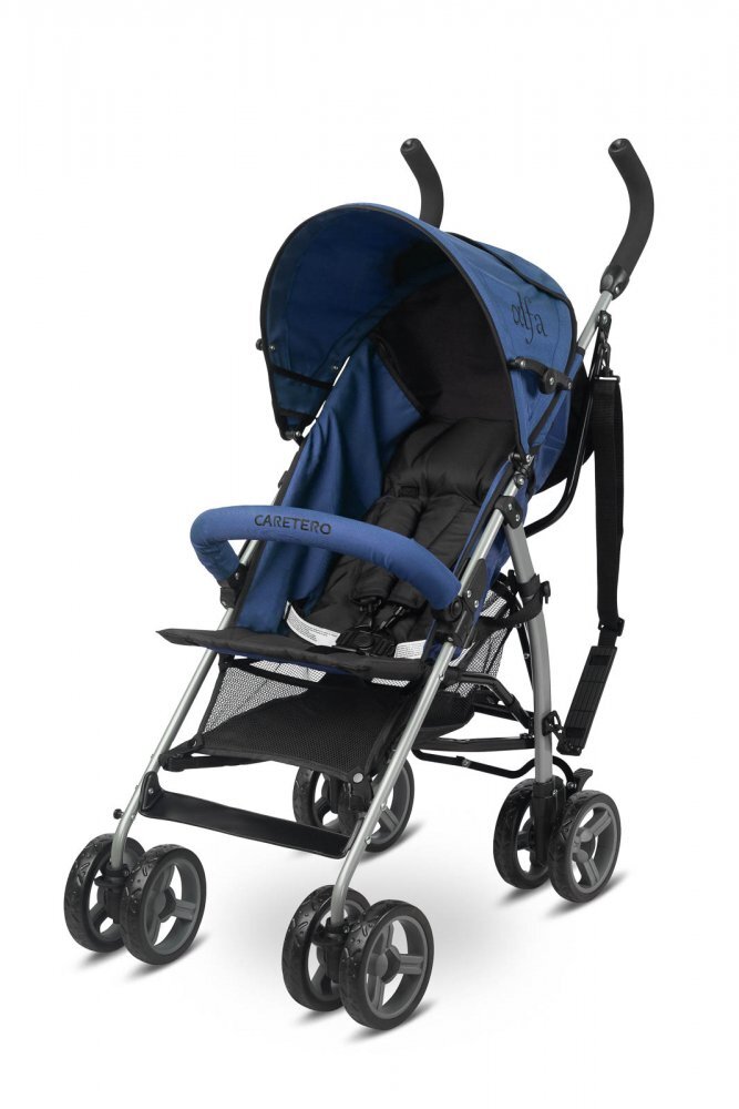 CARETERO Carucior sport Alfa Navy cu roti pivotantespatar reglabilbara detasabilapernuta pentru cap integratapliere tip umbrela si maner transport