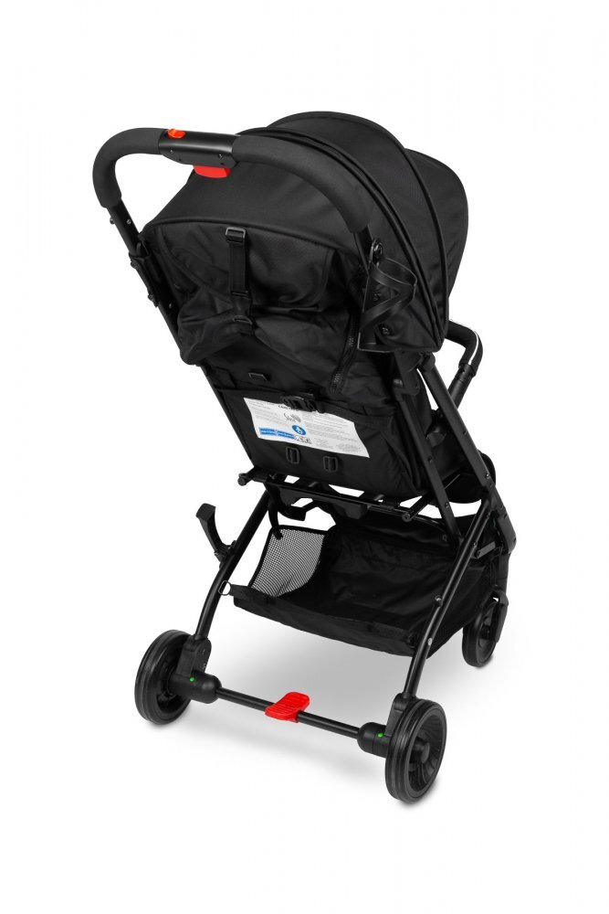 CARETERO Carucior sport copii Sfera Black cu spatar reglabilcapotinacenturi de sigurantahusa de ploaiepliere compacta si sistem troller compatibil cu avion
