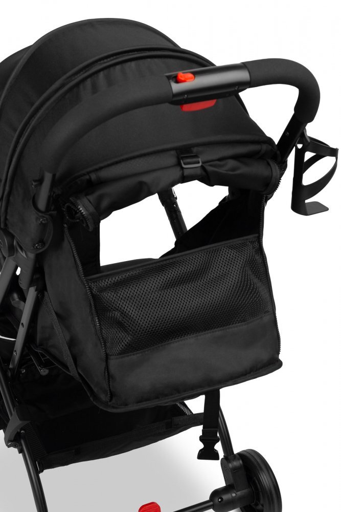 CARETERO Carucior sport copii Sfera Black cu spatar reglabilcapotinacenturi de sigurantahusa de ploaiepliere compacta si sistem troller compatibil cu avion