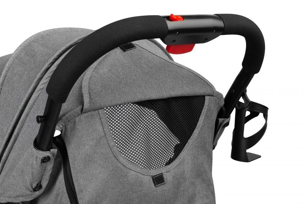 CARETERO Carucior sport copii Sfera Graphite cu spatar reglabilcapotinacenturi de sigurantahusa de ploaiepliere compacta si sistem troller compatibil cu avion