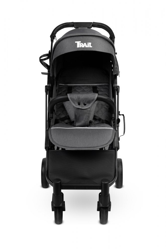 CARETERO Carucior sport cu spatar reglabilcapotinahusa de ploaiehusa de picioarepliere compacta si sistem troller compatibil cu avion Trail Graphite