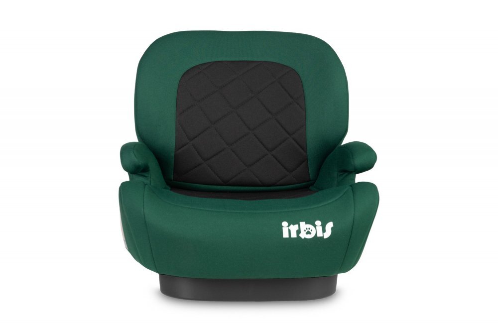 CARETERO Inaltator auto copii Irbis I-Size Emerald 125-150 cm fixare cu isofix centura de ghidaj spatar reglabil si detasabil husa lavabila cotiere Certificat R129