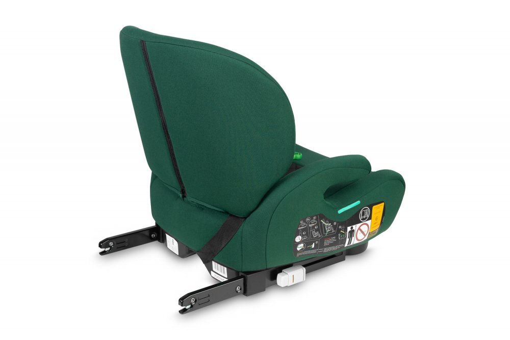 CARETERO Inaltator auto copii Irbis I-Size Emerald 125-150 cm fixare cu isofix centura de ghidaj spatar reglabil si detasabil husa lavabila cotiere Certificat R129