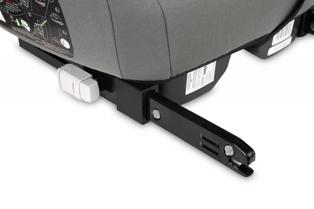 CARETERO Inaltator auto copii Irbis I-Size Graphite 125-150 cm fixare cu isofix centura de ghidaj spatar reglabil si detasabil husa lavabila cotiere Certificat R129