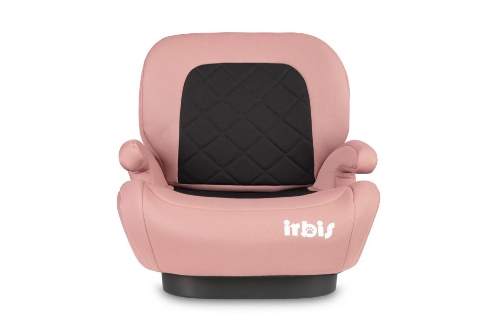 CARETERO Inaltator auto copii Irbis I-Size Pink 125-150 cm fixare cu isofix centura de ghidaj spatar reglabil si detasabil husa lavabila cotiere Certificat R129