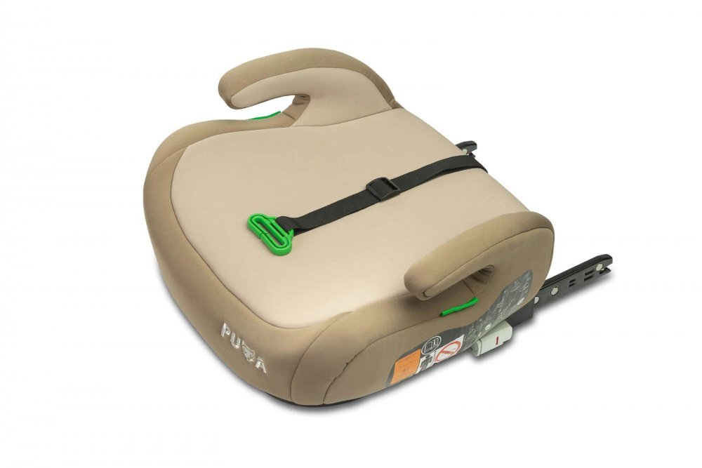 CARETERO Inaltator auto pentru copii cu Isofix Puma Bej I-Size 125-150 cmCertificare R-129Husa detasabilaCentura de ghidajCotiere ergonomice