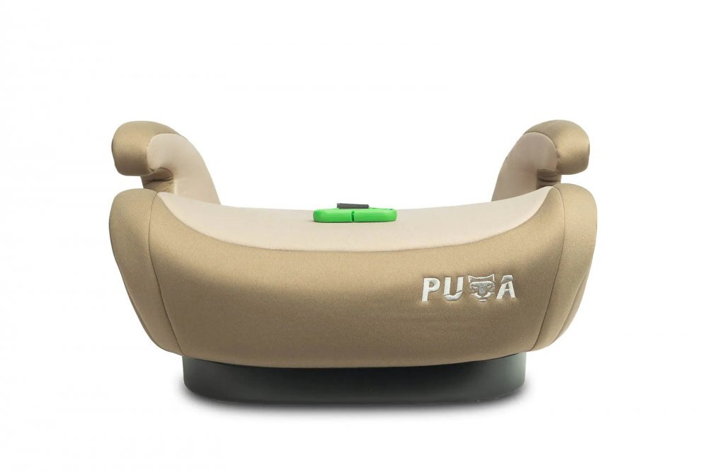 CARETERO Inaltator auto pentru copii cu Isofix Puma Bej I-Size 125-150 cmCertificare R-129Husa detasabilaCentura de ghidajCotiere ergonomice