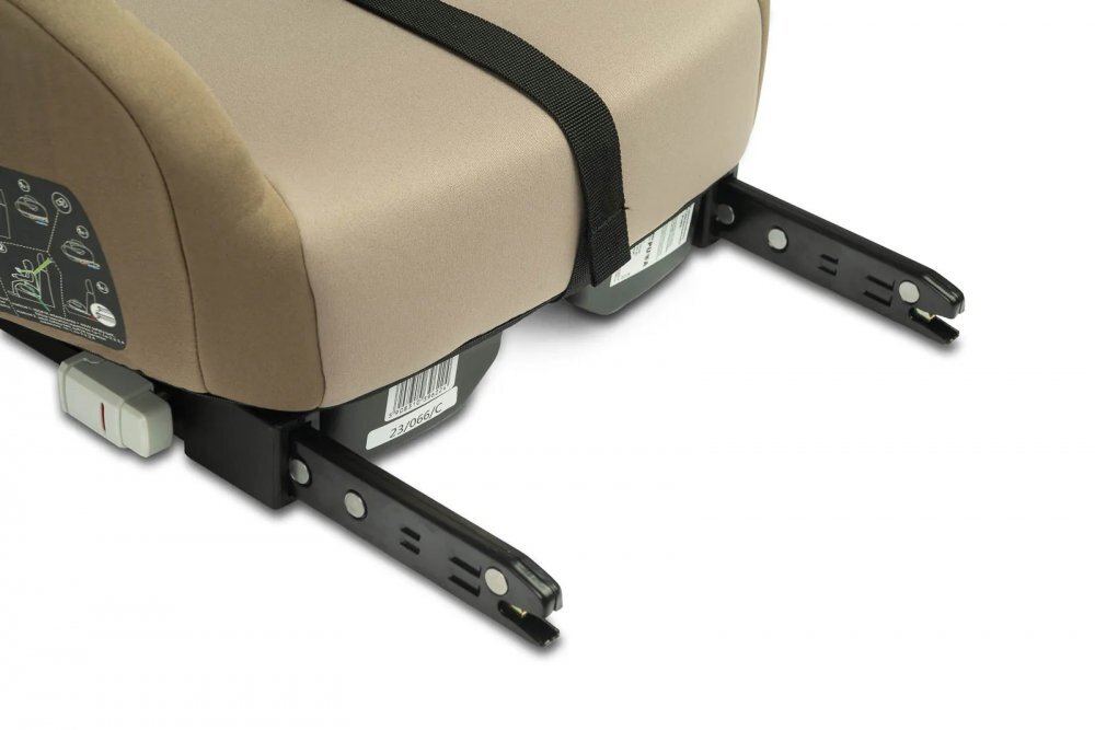 CARETERO Inaltator auto pentru copii cu Isofix Puma Bej I-Size 125-150 cmCertificare R-129Husa detasabilaCentura de ghidajCotiere ergonomice