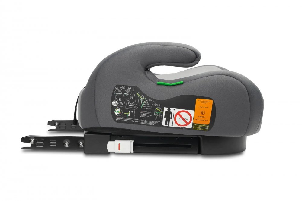 CARETERO Inaltator auto pentru copii cu Isofix Puma Gri I-Size 125-150 cmCertificare R-129Husa detasabilaCentura de ghidajCotiere ergonomice
