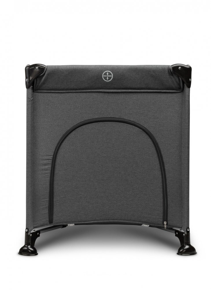 CARETERO Patut pliabil pentru copii Basic Graphite cu un nivelfereastra acces cu fermoar saltea pliabila 120x690 cm si geanta transport incluse greutate admisa 15 kg dimensiune 125x66x75.5 cm