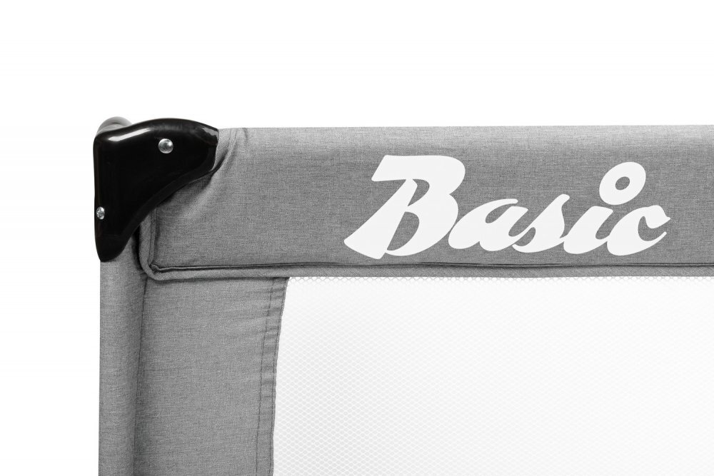 CARETERO Patut pliabil pentru copii Basic Grey cu un nivelfereastra acces cu fermoar saltea pliabila 120x690 cm si geanta transport incluse greutate admisa 15 kg dimensiune 125x66x75.5 cm