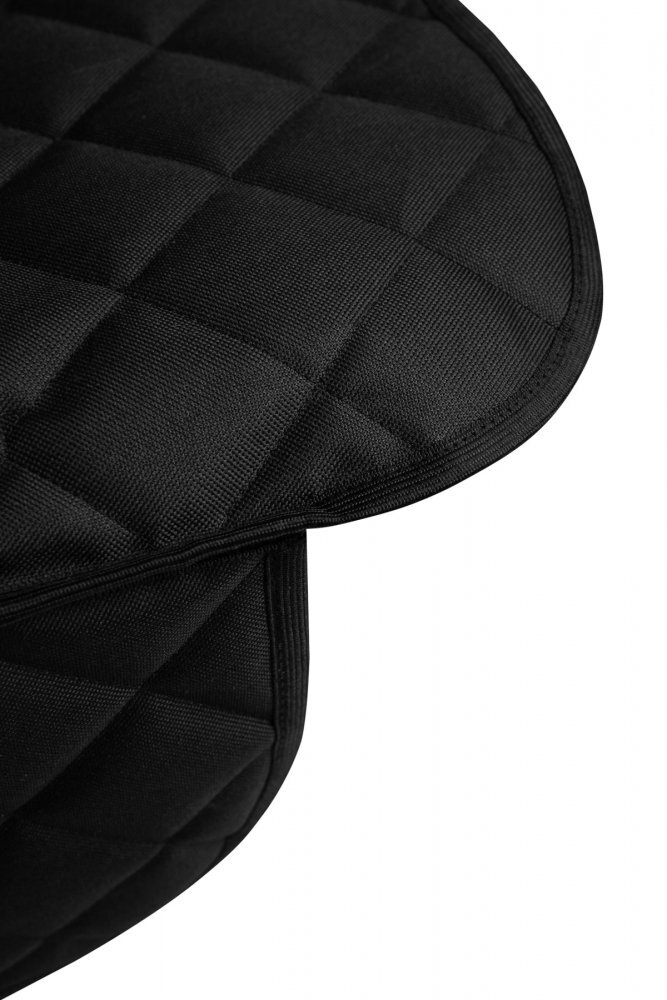 CARETERO Protectie dubla matlasata pentru bancheta auto Black 127x125 cmcu orificii pentru isofix si centuri de sigurantabenzi elasticematerial impermeabil