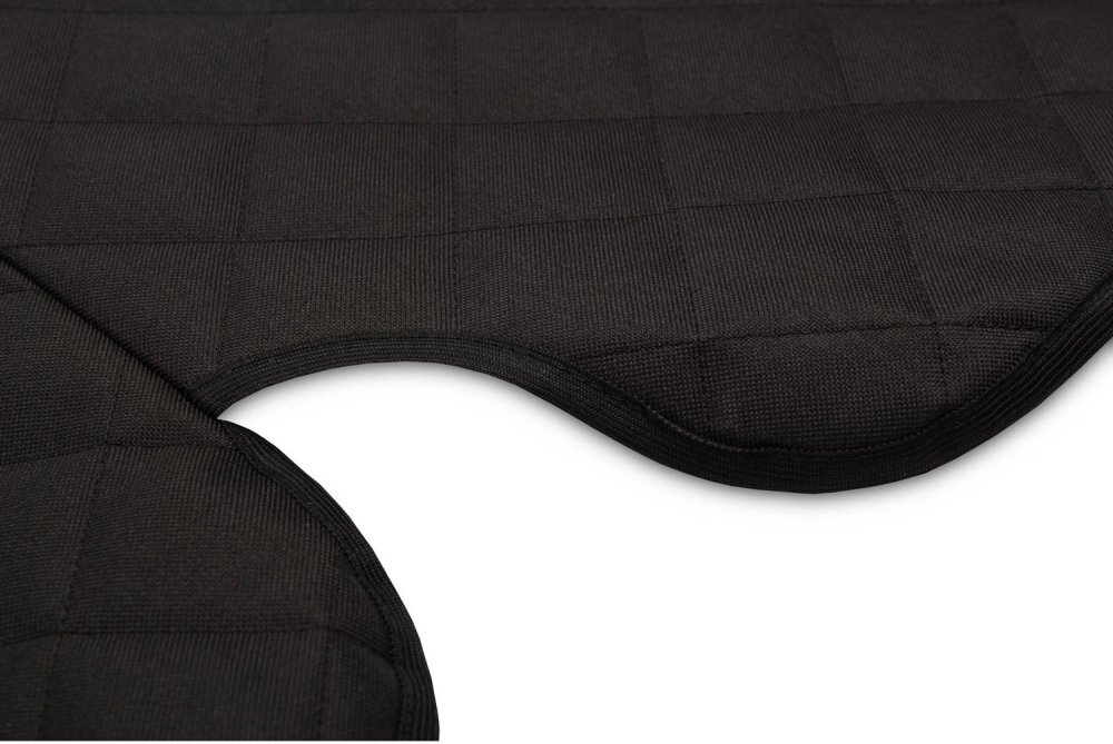 CARETERO Protectie matlasata pentru bancheta si spatar auto Seat Mat Black 49x136 cmcu decupaje pentru isofix material impermeabilmargini cu tivprotectie antimurdarire picioare