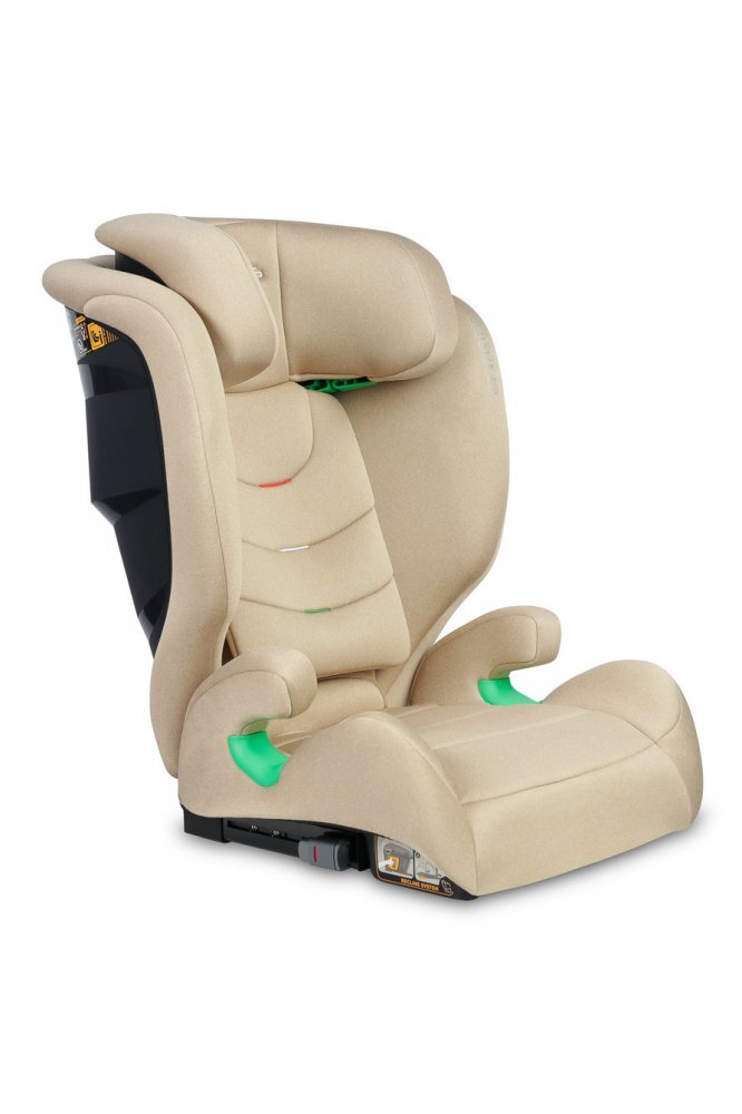 CARETERO Scaun auto 2in1 cu isofix Nimbus Camel 100-150 cm i-Size cu spatar reglabil si detasabilutilizare doar inaltatorcertificat R129tetiera reglabilaghidaje centuri
