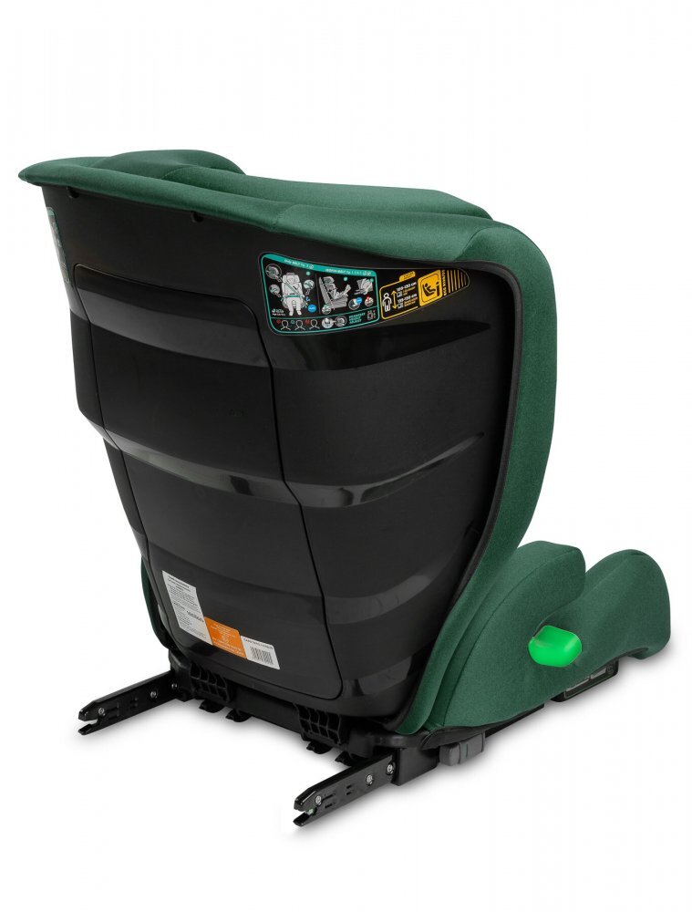 CARETERO Scaun auto 2in1 cu isofix Nimbus Dark Green 100-150 cm i-Size cu spatar reglabil si detasabilutilizare doar inaltatorcertificat R129tetiera reglabilaghidaje centuri