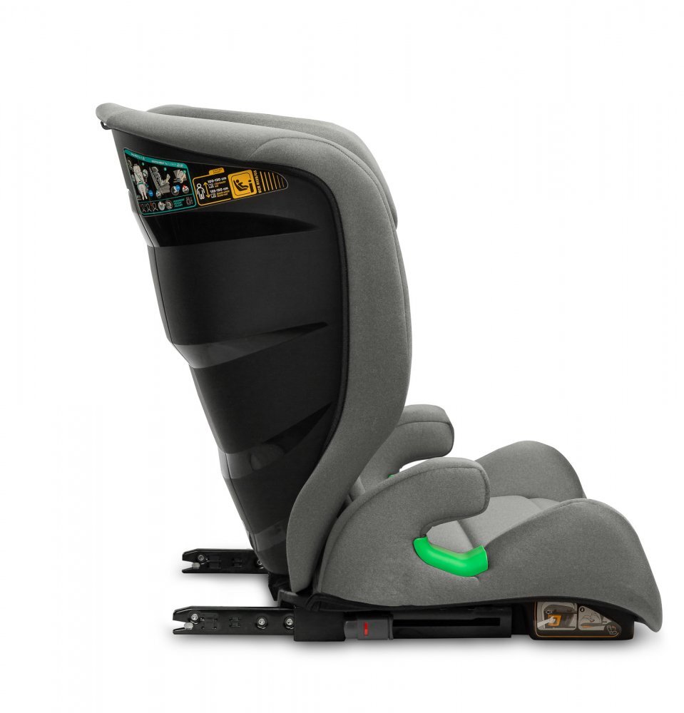 CARETERO Scaun auto 2in1 cu isofix Nimbus Graphite 100-150 cm i-Size cu spatar reglabil si detasabilutilizare doar inaltatorcertificat R129tetiera reglabilaghidaje centuri