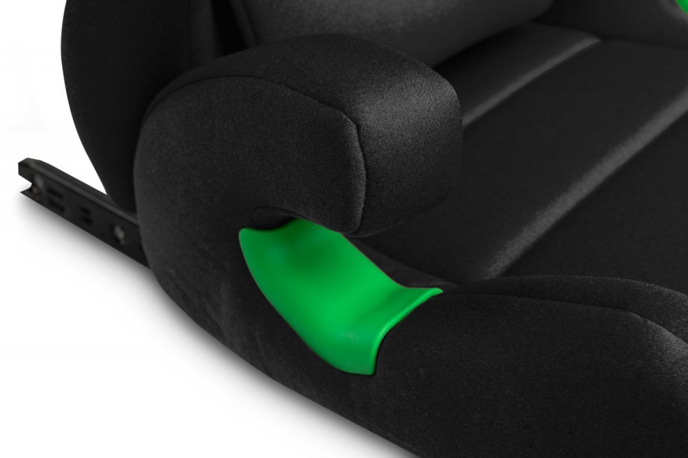 CARETERO Scaun auto 2in1 cu isofix Nimbus Negru 100-150 cm i-Size cu spatar reglabil si detasabilutilizare doar inaltatorcertificat R129tetiera reglabilaghidaje centuri