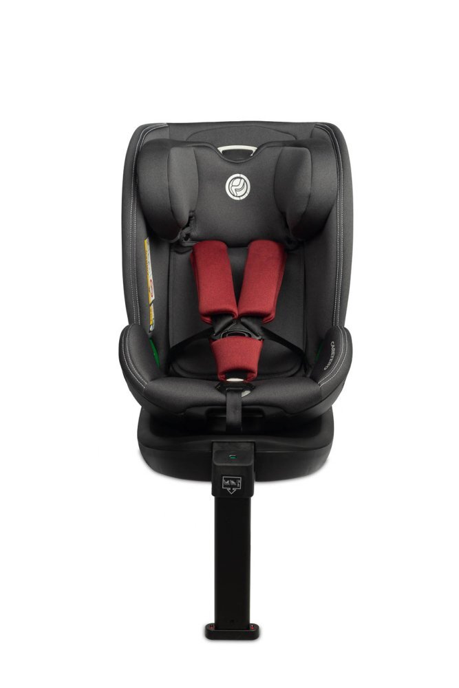 CARETERO Scaun auto copii Fortis I-Size Burgundy 40-150 cm cu baza isofix si picior stabilizare sezut rotativ tetiera reglabila spatar reglabil fante de aerisire