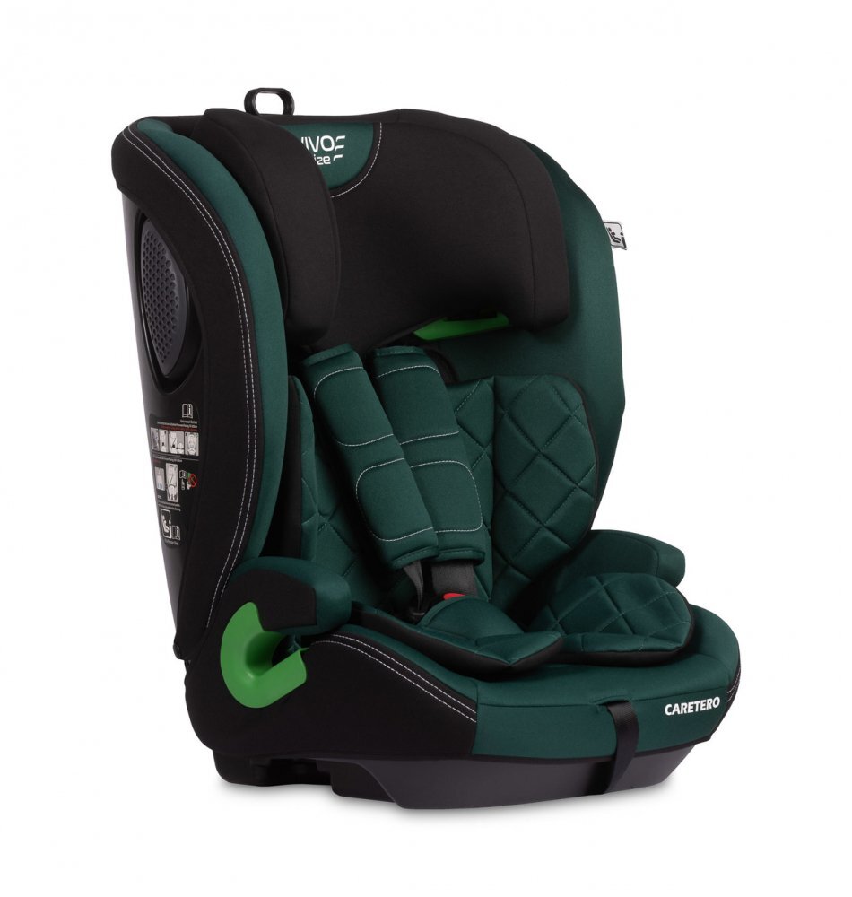 CARETERO Scaun auto copii Vivo Emerald i-Size 76-150 cmcertificat R12903tetiera reglabilahusa detasabilacenturi cu pernute moipernuta reductor inclusa