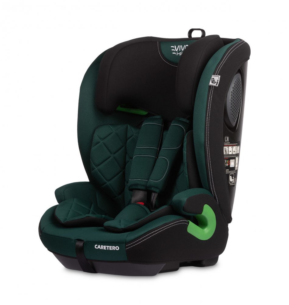 CARETERO Scaun auto copii Vivo Emerald i-Size 76-150 cmcertificat R12903tetiera reglabilahusa detasabilacenturi cu pernute moipernuta reductor inclusa