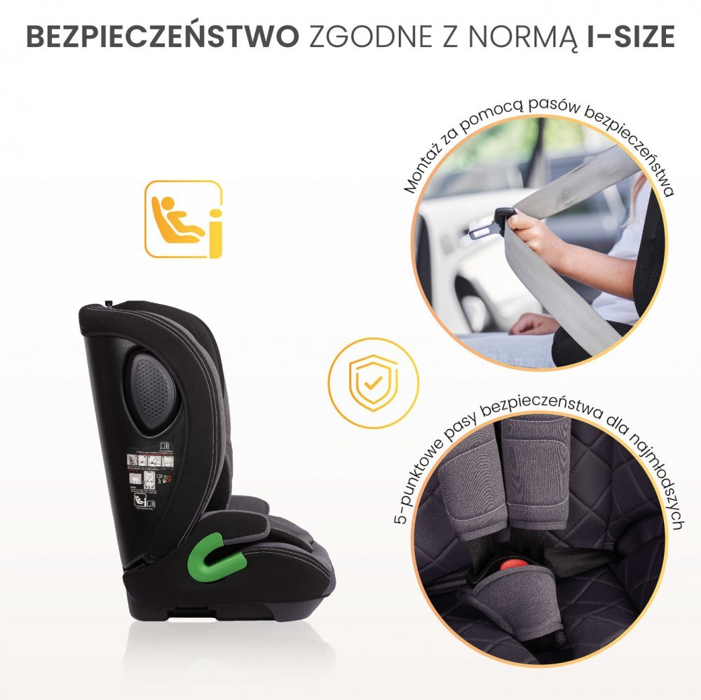 CARETERO Scaun auto copii Vivo Graphite i-Size 76-150 cmcertificat R12903tetiera reglabilahusa detasabilacenturi cu pernute moipernuta reductor inclusa